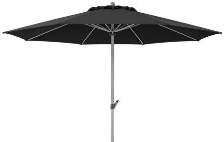 Schneider Schirme Gemini 360 cm ø in anthracite. Schneider parasol Gemini in anthracite, 360 cm diameter, on a white background.